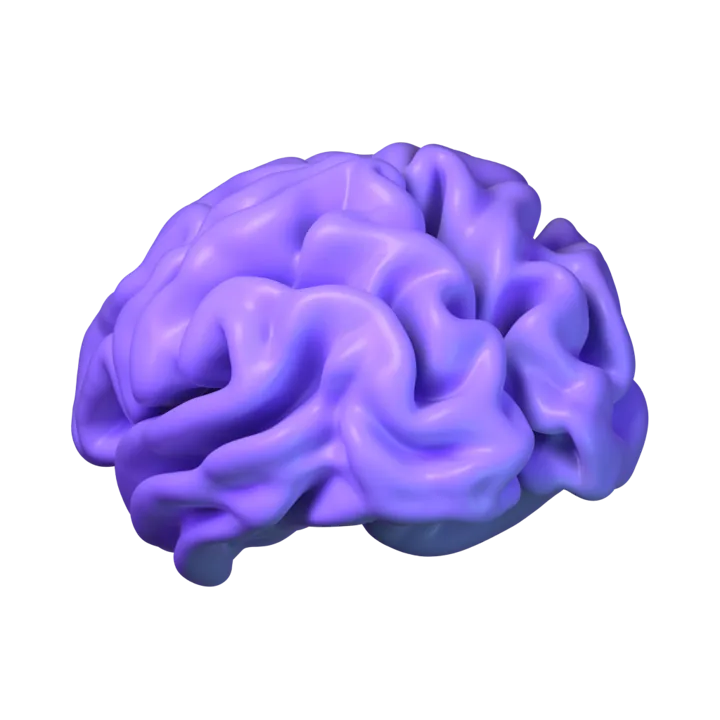 A glowing 3D brain, as shown in Somnia's Brain Health tab